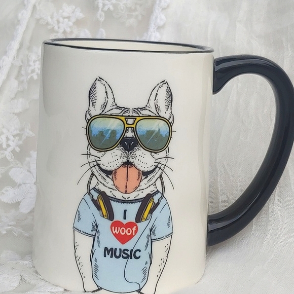 Music Loving Terrier Pup Ceramic Coffee Mug - Picture 9 of 11
